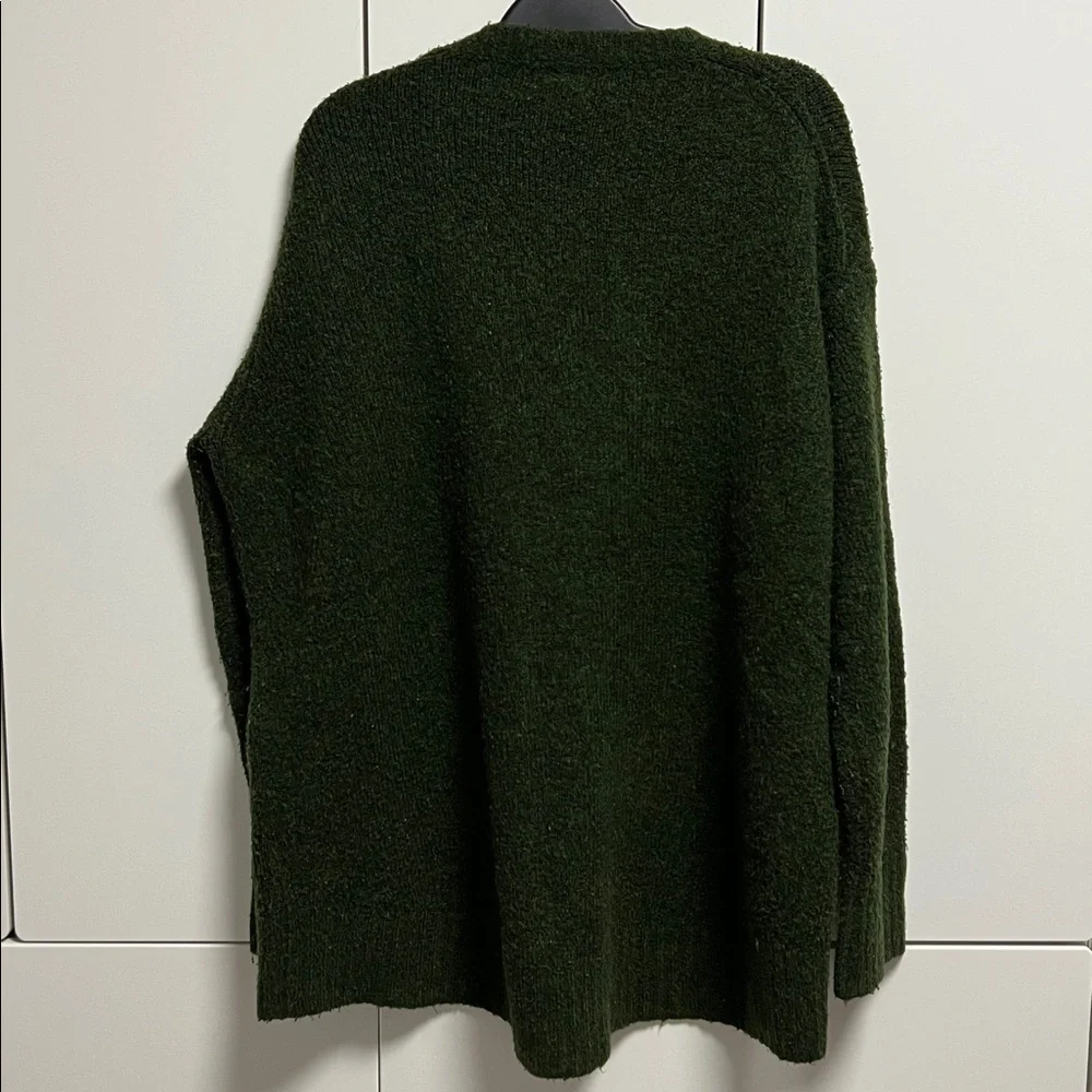 Zara Forest Green Oversized Knit Sweater - Picture 3 of 7